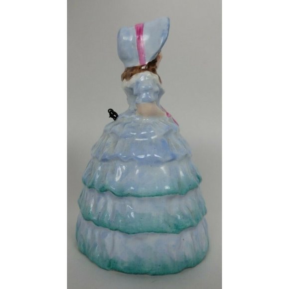 Vintage W.H. Goss Southern Belle Girl in Blue Dress Bell England - Picture 2 of 7
